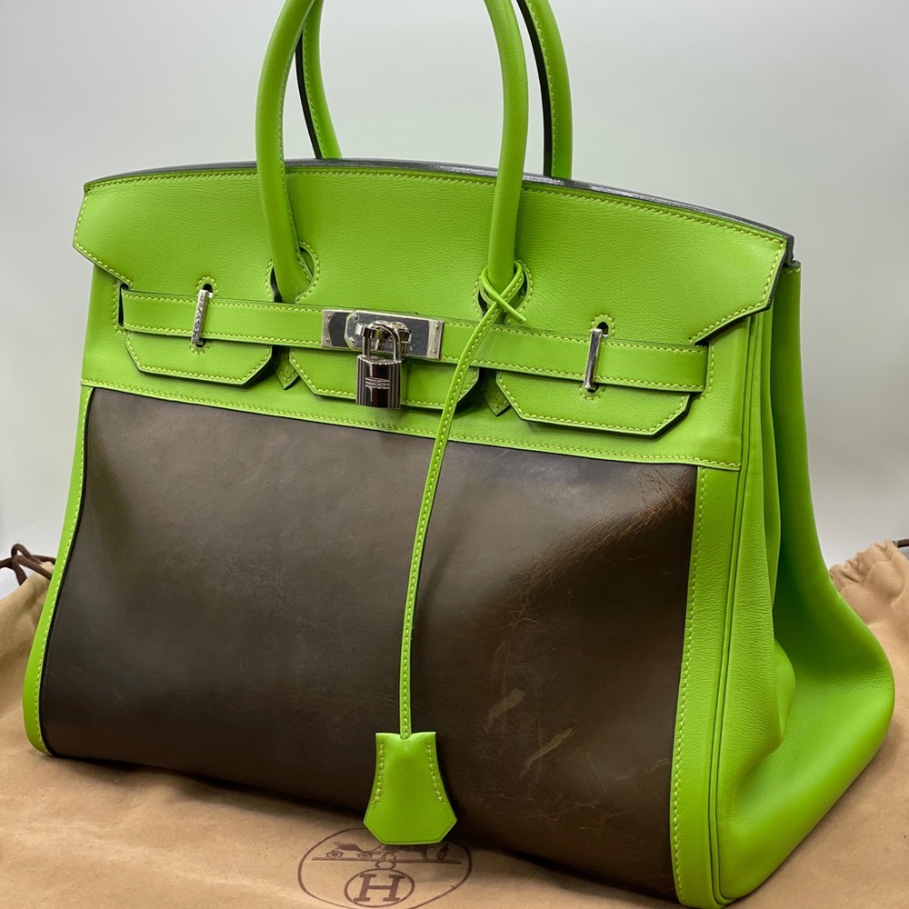 Hermès Birkin 35 Vert Swift Amazonia Palladium Bag - Picture 4 of 15
